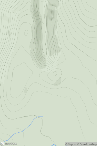 Thumbnail image for Beinn Dubhcharaidh SW Top showing contour plot for surrounding peak