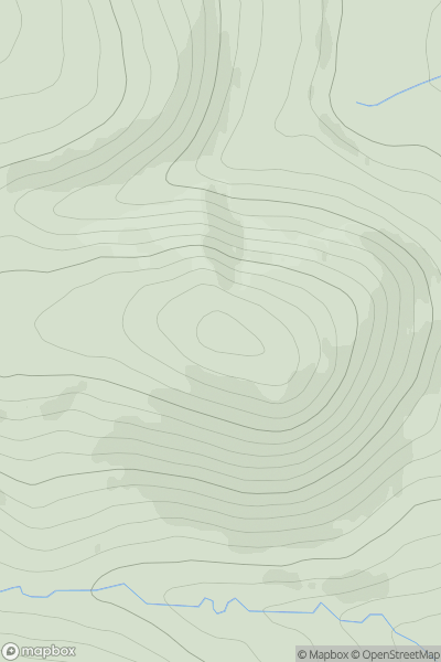 Thumbnail image for Carn an Ailean showing contour plot for surrounding peak