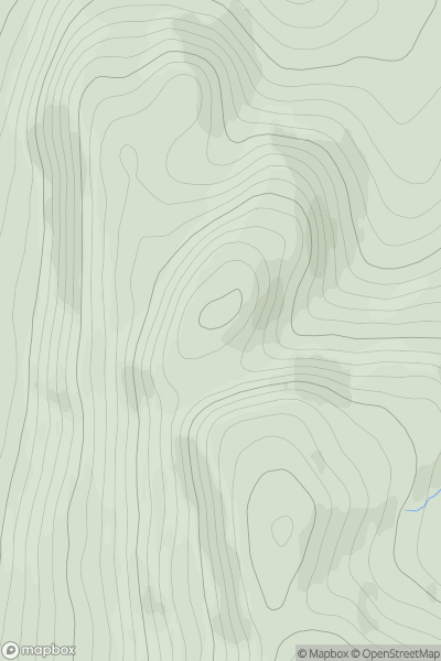 Thumbnail image for Creag Dhubh Flichity showing contour plot for surrounding peak