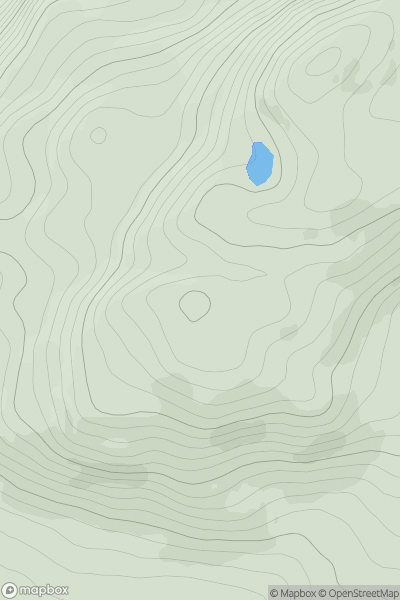 Thumbnail image for Beinn a' Bhacaidh South Top showing contour plot for surrounding peak
