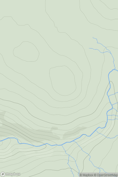 Thumbnail image for Carn Dar-riach showing contour plot for surrounding peak