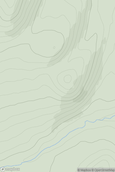 Thumbnail image for Carn Allt na Baranachd showing contour plot for surrounding peak