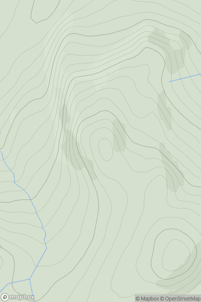 Thumbnail image for Creag Cuirn na Laraiche showing contour plot for surrounding peak