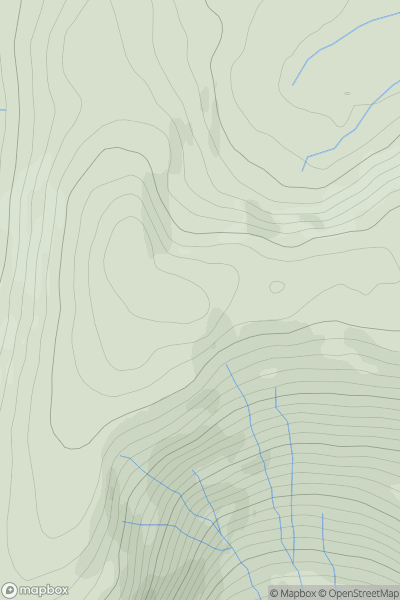 Thumbnail image for Corrieyairack Hill showing contour plot for surrounding peak