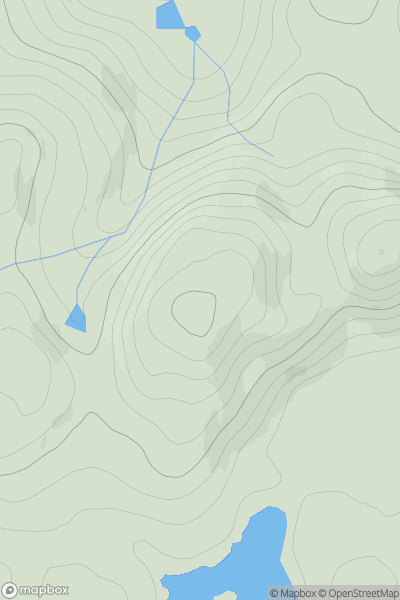 Thumbnail image for Meall na Targaid showing contour plot for surrounding peak