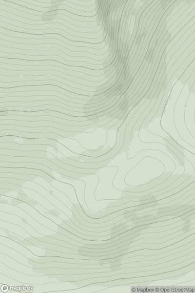 Thumbnail image for Beinn a' Chaorainn Far South Top showing contour plot for surrounding peak