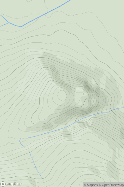 Thumbnail image for Creag Chathalain showing contour plot for surrounding peak