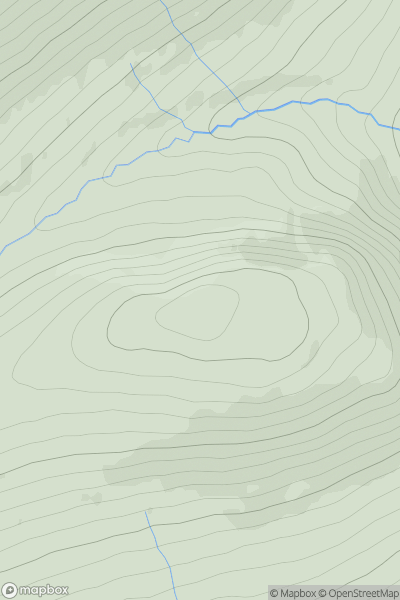 Thumbnail image for Meall Ghoirleig showing contour plot for surrounding peak