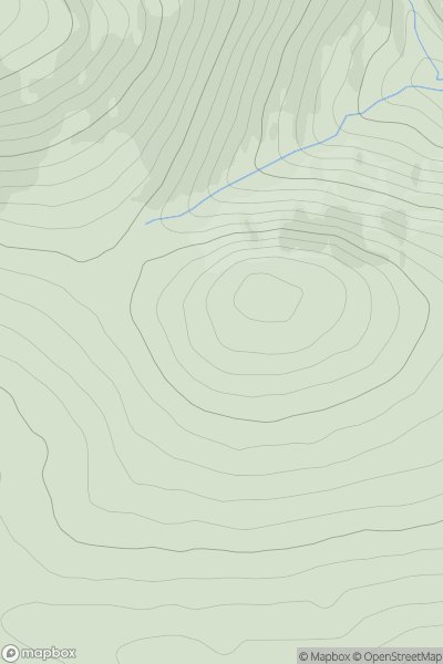 Thumbnail image for Creagan a' Mhuilinn showing contour plot for surrounding peak