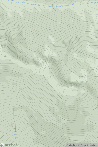 Thumbnail image for Sgurr Coire nan Eiricheallach North Top showing contour plot for surrounding peak