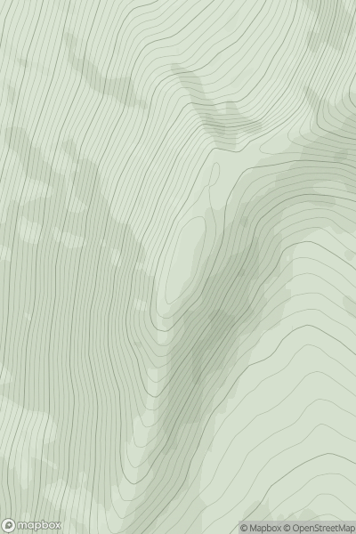 Thumbnail image for Druim Seileach showing contour plot for surrounding peak