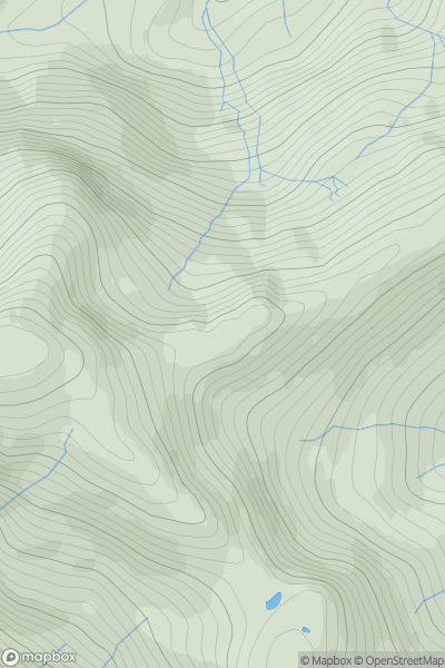 Thumbnail image for Sgurr a' Bhac Chaolais East Top showing contour plot for surrounding peak