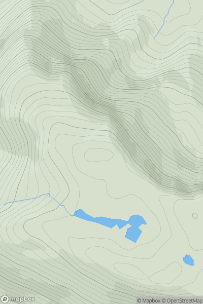 Thumbnail image for Beinn a' Chapuill West Top showing contour plot for surrounding peak