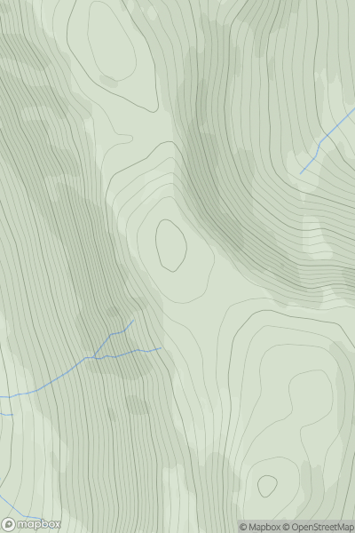 Thumbnail image for Sgurr na Laire Brice North Top showing contour plot for surrounding peak