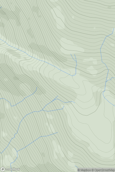 Thumbnail image for Meall an Uillt Bhain showing contour plot for surrounding peak