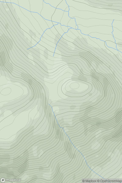 Thumbnail image for Beinn Clachach East Top showing contour plot for surrounding peak