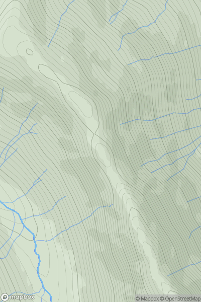 Thumbnail image for Biod an Fhithich North Top showing contour plot for surrounding peak