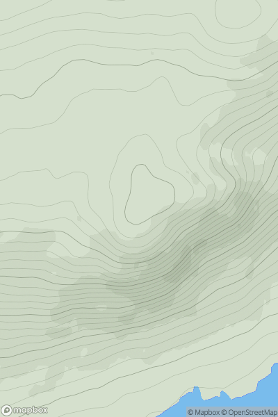 Thumbnail image for Creag na Nathrach showing contour plot for surrounding peak
