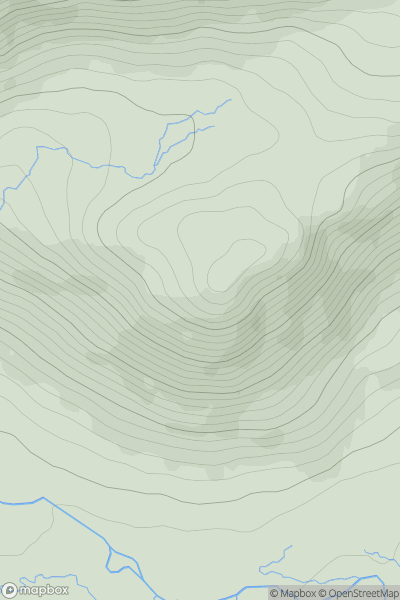 Thumbnail image for Creag Liathtais showing contour plot for surrounding peak