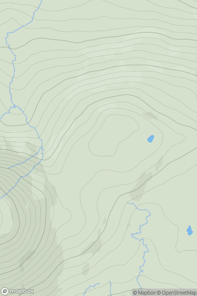 Thumbnail image for Mam na Seilg showing contour plot for surrounding peak