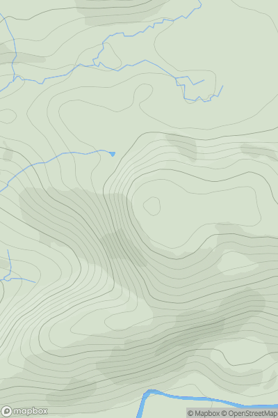 Thumbnail image for Druim Iosal showing contour plot for surrounding peak