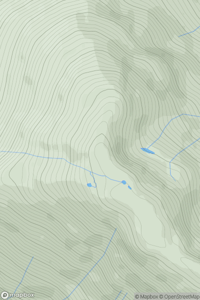 Thumbnail image for Sgurr Sgiath Airigh showing contour plot for surrounding peak