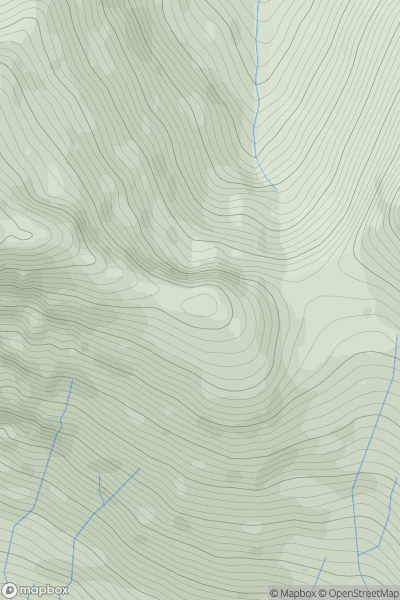 Thumbnail image for Garbh Chioch Bheag East Top showing contour plot for surrounding peak