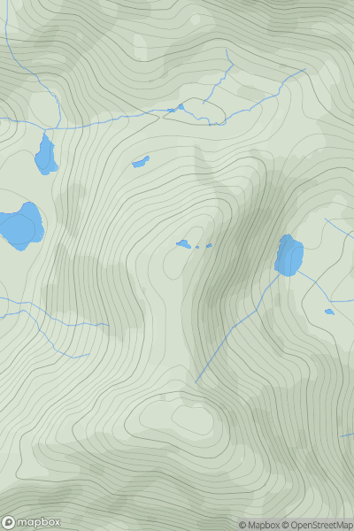 Thumbnail image for Meall Coire na Gaoithe'n Ear showing contour plot for surrounding peak
