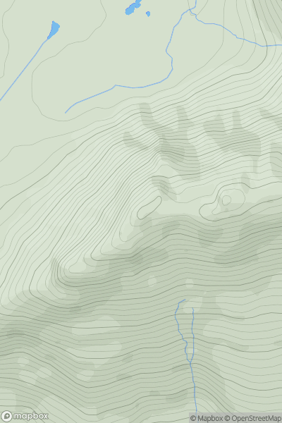 Thumbnail image for Sgurr Coire Choinnichean West Top showing contour plot for surrounding peak