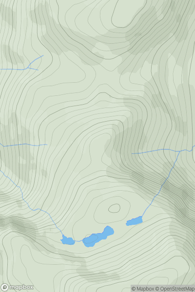 Thumbnail image for Beinn na Caillich Far North Top showing contour plot for surrounding peak