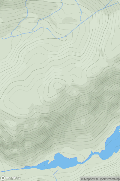 Thumbnail image for Druim nan Uadhag showing contour plot for surrounding peak