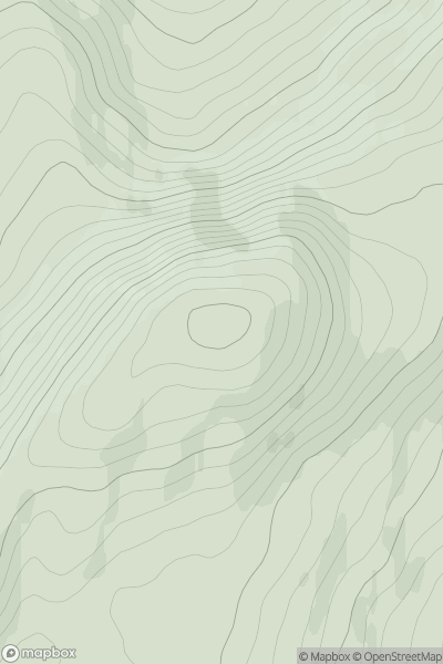 Thumbnail image for Mam an Doire Dhuinn showing contour plot for surrounding peak