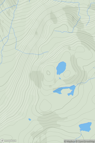 Thumbnail image for Meall Gruamach showing contour plot for surrounding peak