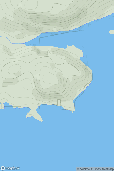 Thumbnail image for Rubha Raonuill showing contour plot for surrounding peak