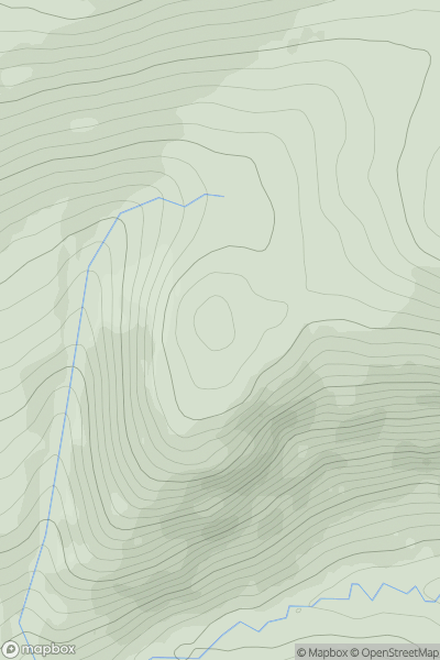Thumbnail image for Meall na h-Eilde West Top showing contour plot for surrounding peak
