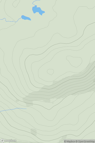 Thumbnail image for Mullach Coire Ardachaidh showing contour plot for surrounding peak