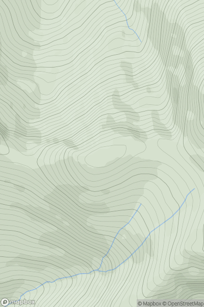 Thumbnail image for Sgurr Thuilm West Top showing contour plot for surrounding peak