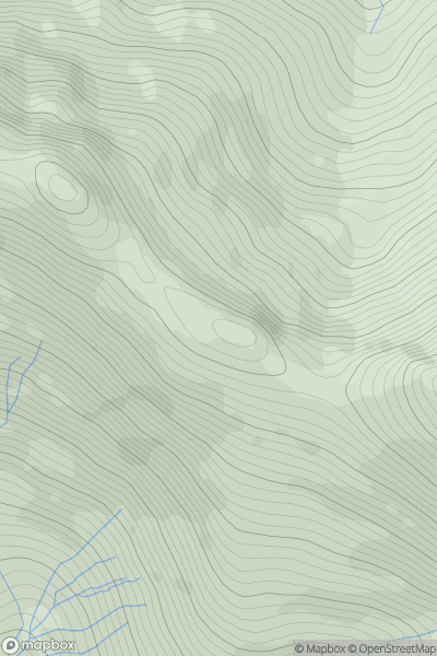 Thumbnail image for Beinn Gharbh East Top showing contour plot for surrounding peak