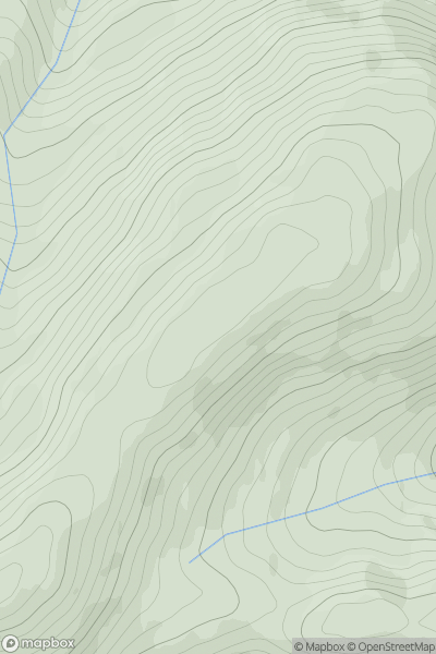 Thumbnail image for Meall nan Spardan showing contour plot for surrounding peak