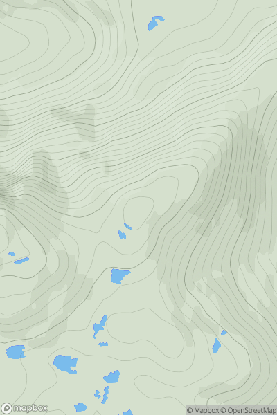 Thumbnail image for Meith Bheinn East Top showing contour plot for surrounding peak