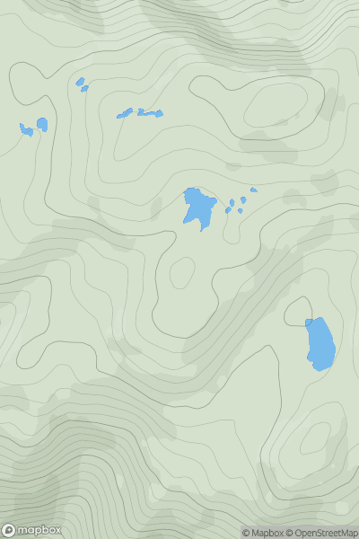 Thumbnail image for Glas-charn South Top showing contour plot for surrounding peak