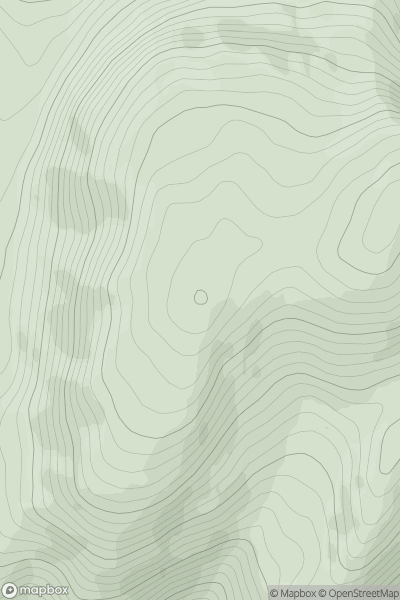 Thumbnail image for Beinn nan Cabar West Top showing contour plot for surrounding peak
