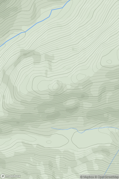 Thumbnail image for Meall Coire na Saobhaidh showing contour plot for surrounding peak