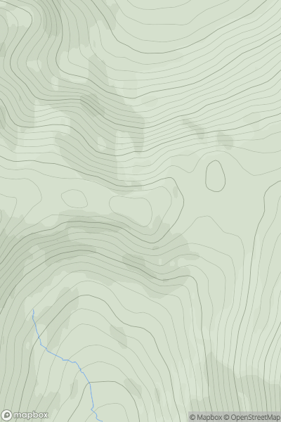 Thumbnail image for Gualann nan Osna showing contour plot for surrounding peak