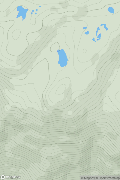 Thumbnail image for Carn an Uillt Deirg showing contour plot for surrounding peak