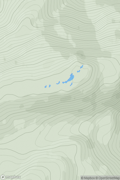 Thumbnail image for Druim a' Chuirn East Top showing contour plot for surrounding peak