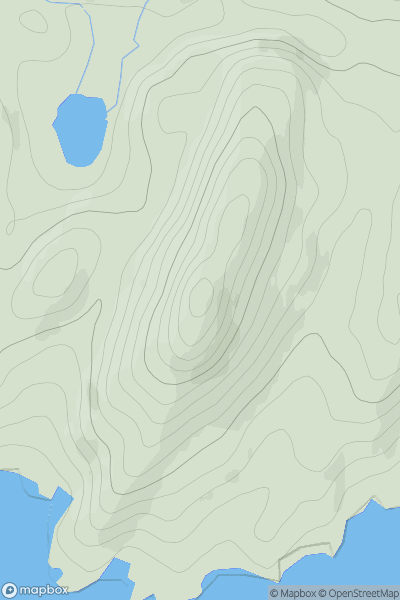 Thumbnail image for Torr Mor Ghaoideil showing contour plot for surrounding peak