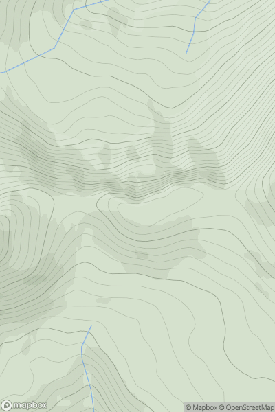 Thumbnail image for An Socach West Top showing contour plot for surrounding peak
