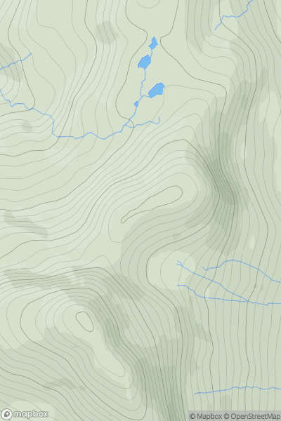 Thumbnail image for Creag na Saobhie showing contour plot for surrounding peak