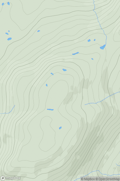 Thumbnail image for Sgurr Ruarach showing contour plot for surrounding peak